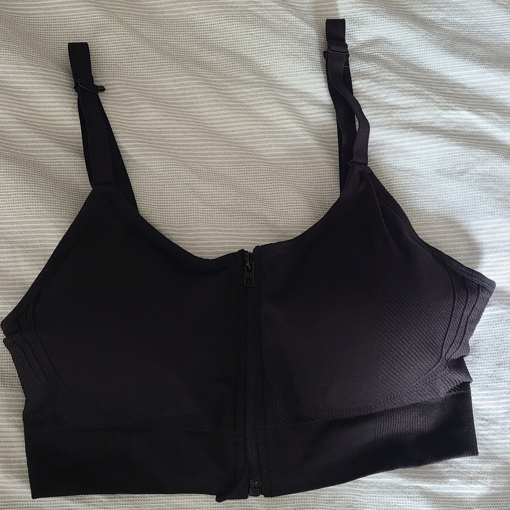 Black Women's Intimate Zip-Front Bra
